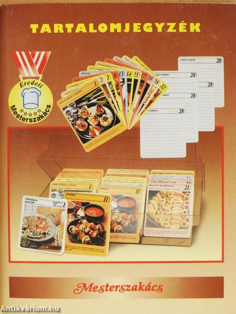 Mesterszakács receptkártya gyűjtemény