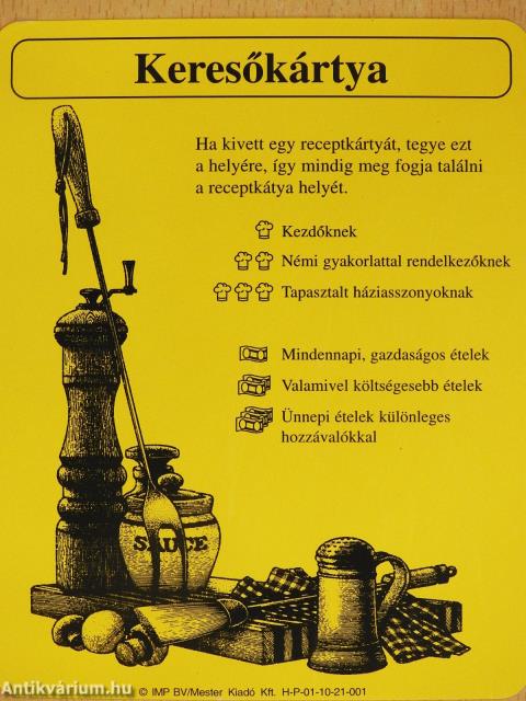 Mesterszakács receptkártya gyűjtemény