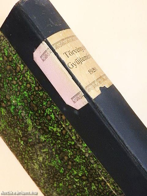 Az 1920. évi törvények gyüjteménye