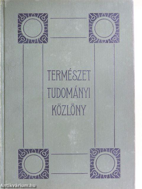 Természettudományi Közlöny 1912. január-december/Pótfüzetek a Természettudományi Közlönyhöz 1912. január-december