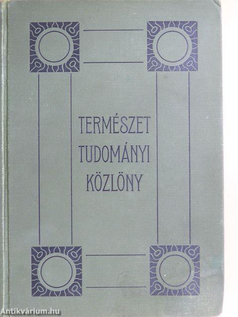Természettudományi Közlöny 1929. január-december/Pótfüzetek a Természettudományi Közlönyhöz 1929. január-december