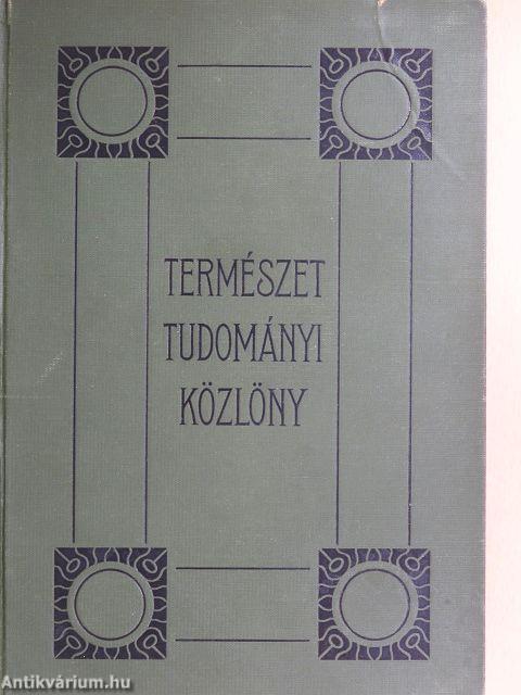 Természettudományi Közlöny 1925. január-december/Pótfüzetek a Természettudományi Közlönyhöz 1925. január-december