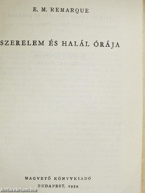 Szerelem és halál órája