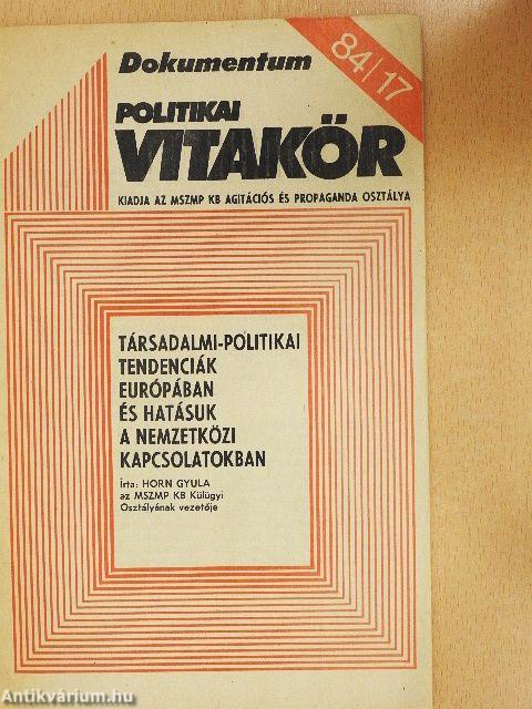 Politikai Vitakör 1984/17