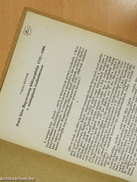 Petrik Géza "Magyarország bibliográfiája 1712-1860" című munkájának kiadástörténete