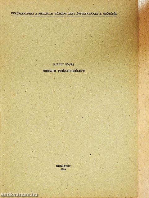 Norwid prózaelmélete