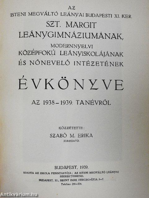 Szent Margit leánygimnázium értesítői