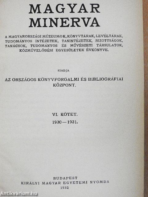 Magyar Minerva VI.