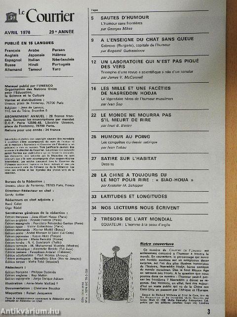 Le Courrier Avril 1976