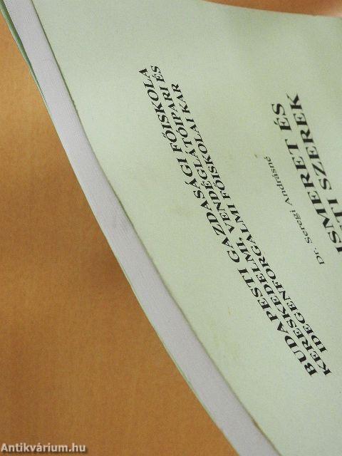 Italismeret és élvezeti szerek - Munkafüzet