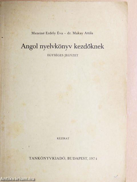 Angol nyelvkönyv kezdőknek