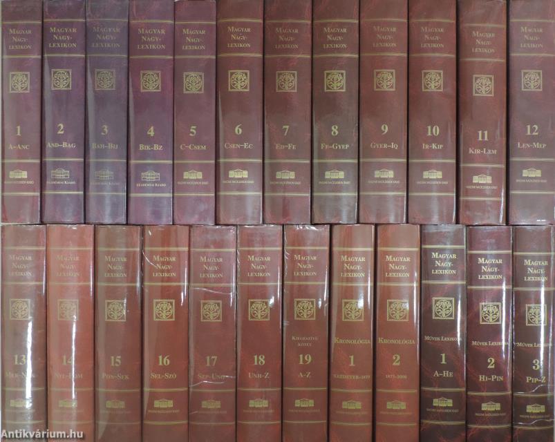 Magyar Nagylexikon 1-19./Kronológia 1-2./Művek Lexikona 1-3.