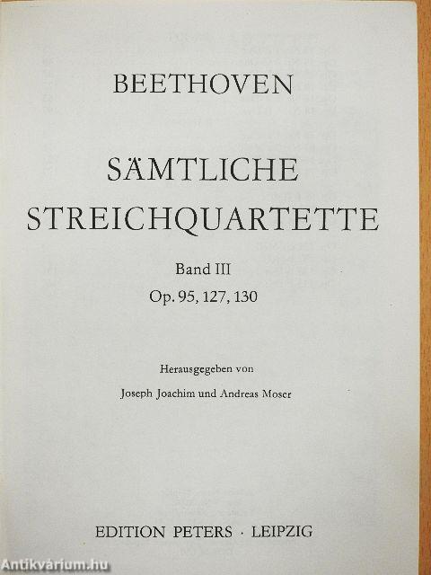 Sämtliche Streichquartette III