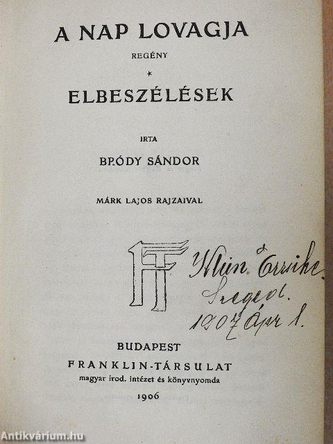 A nap lovagja/Elbeszélések