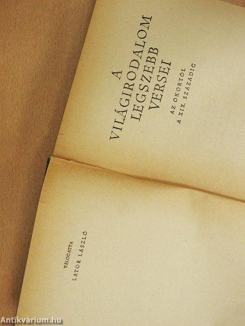 A világirodalom legszebb versei