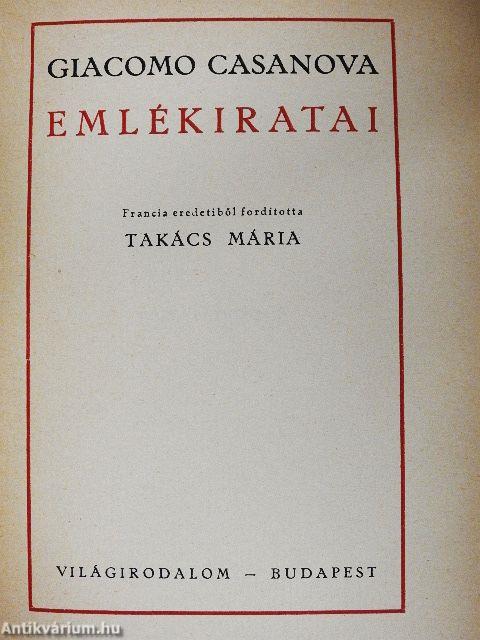 Giacomo Casanova emlékiratai