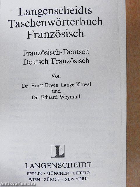 Langenscheidts Taschenwörterbuch Französisch