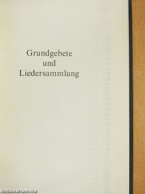Grundgebete und Liedersammlung