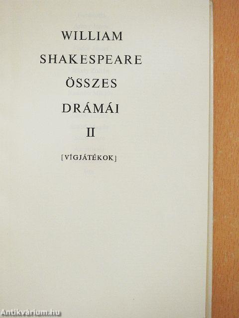 William Shakespeare összes drámái II. (töredék)