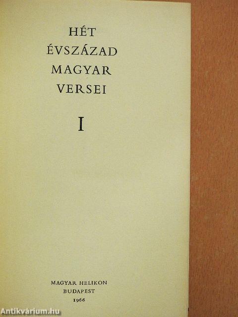 Hét évszázad magyar versei I. (töredék)