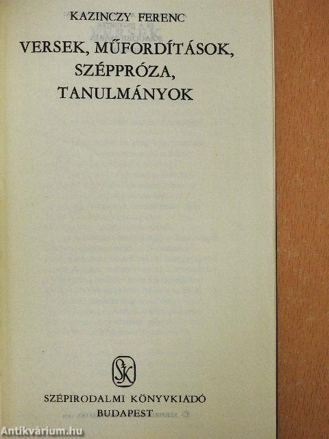 Kazinczy Ferenc művei I-II.