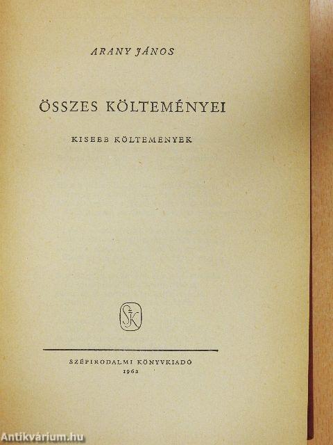 Arany János összes költeményei I-III.
