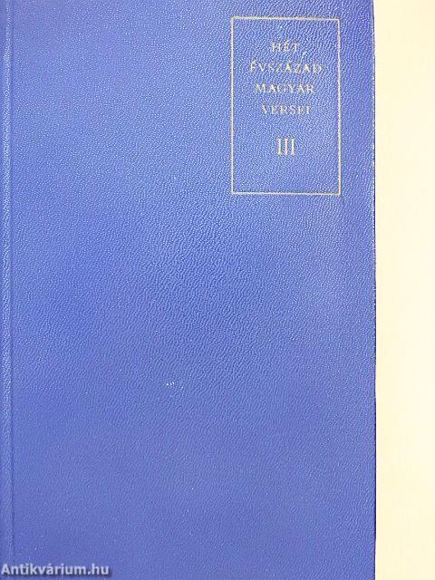 Hét évszázad magyar versei III. (töredék)