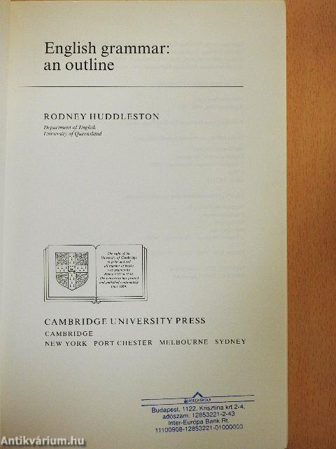 English grammar: an outline