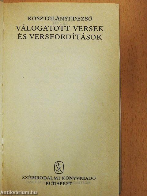 Válogatott versek és versfordítások