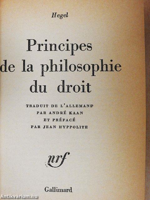 Principes de la philosophie du droit