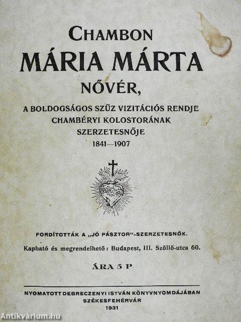 Chambon Mária Márta nővér