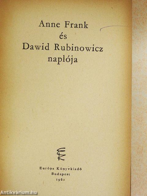 Anne Frank és Dawid Rubinowicz naplója