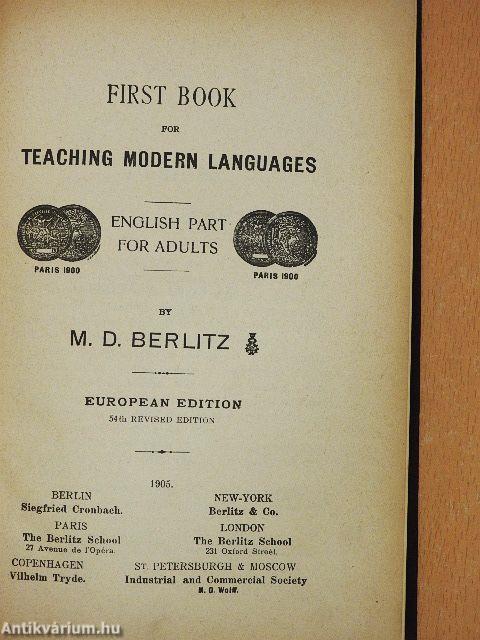 First Book for teaching modern languages