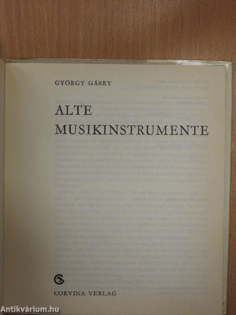Alte Musikinstrumente (dedikált példány)