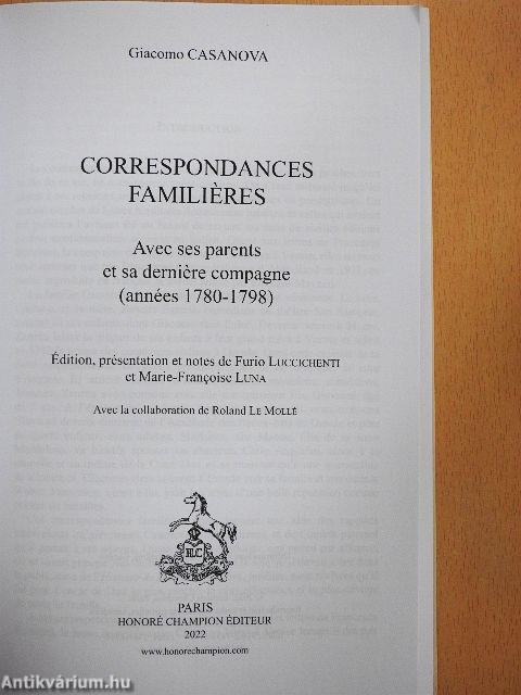 Correspondances Familiéres