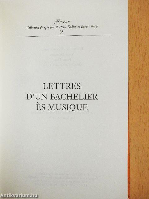 Lettres d'un Bachelier és Musique