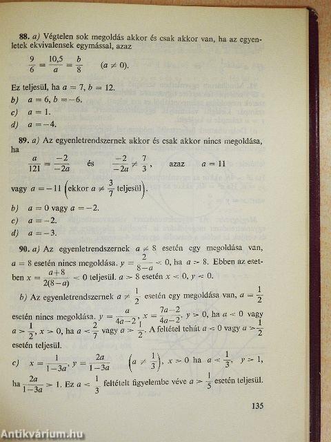 Elemi matematikai példatár II.