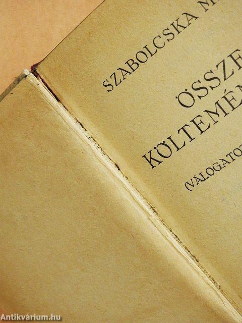 Szabolcska Mihály összes költeményeiből