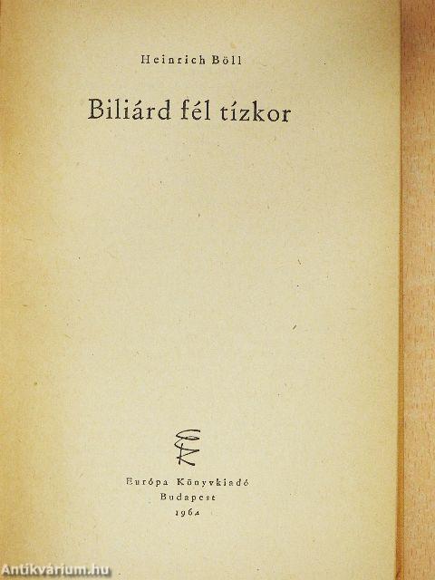 Biliárd fél tízkor