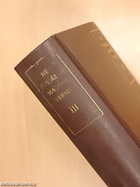 Hét évszázad magyar versei III. (töredék)