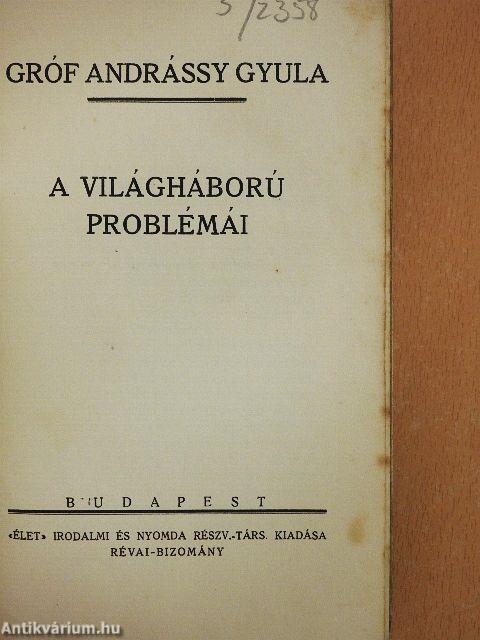 A világháború problémái