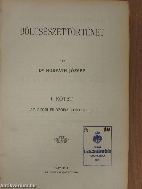 Bölcsészettörténet I.