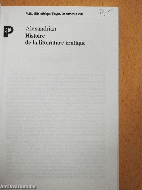 Histoire de la littérature érotique