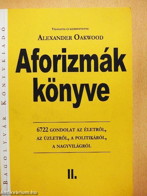 Aforizmák könyve II. (töredék)