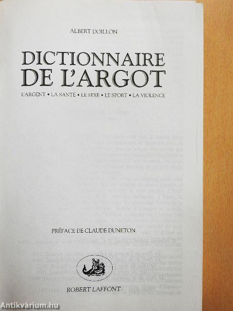 Dictionnaire de l'Argot