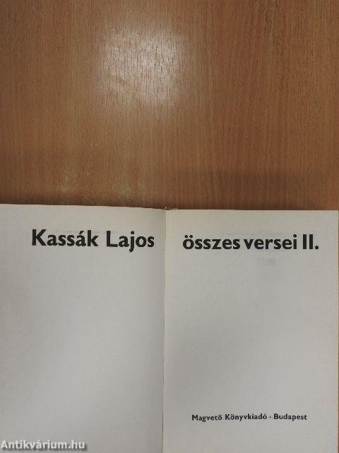 Kassák Lajos összes versei II. (töredék)