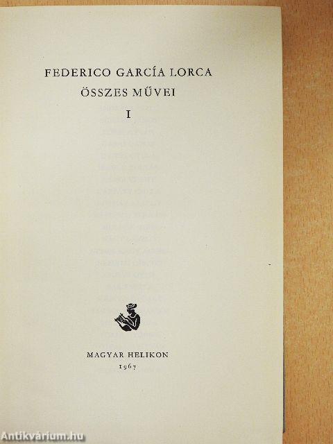 Federico García Lorca összes művei I-II.