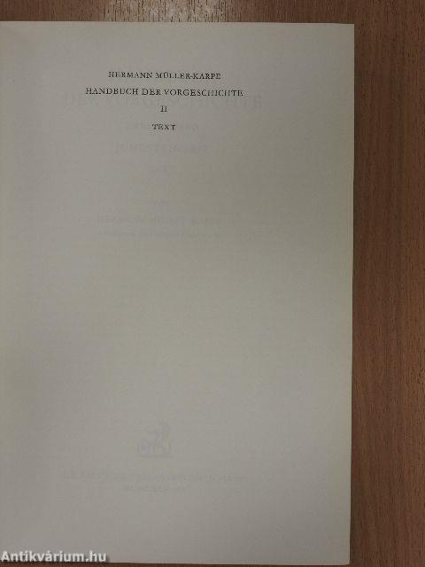 Handbuch der Vorgeschichte II/1-2.