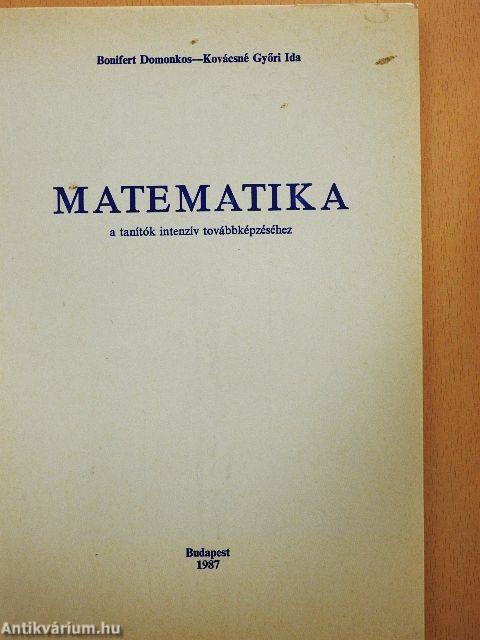 Matematika a tanítók intenzív továbbképzéséhez