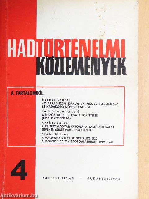 Hadtörténelmi Közlemények 1983/4.